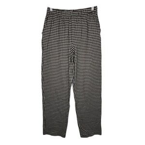 Lands End Womens Small Brown Houndstooth Pants Preppy Workwear Casual Office